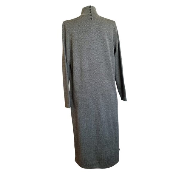 Lauren Ralph Lauren Faux Leather Trim 100% Merino Wool Sweaterdress Sz. 1X - Picture 9 of 16